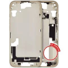 Mellanstomme med smådelar för iPhone 15 (amerikansk version) (Eftermarknad Plus) (Gul)