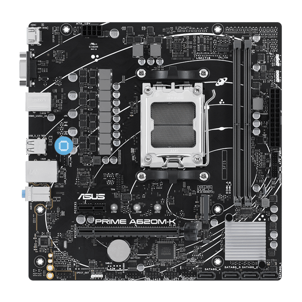ASUS PRIME A620M-K Micro-ATX Socket AM5 AMD A620