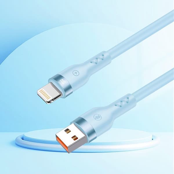 T-PHOX kabel BOLD USB / LIGHTNING 3A SKY blå blå
