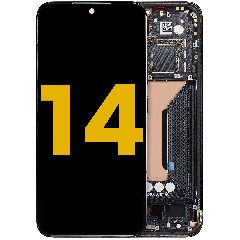 OLED-enhet med ram för Xiaomi 14 (renoverad) (svart)