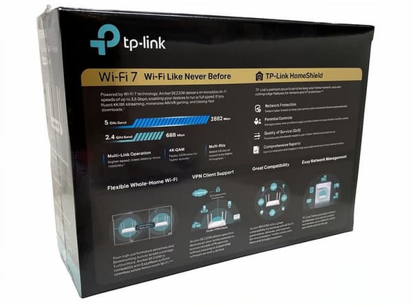 TP-Link Archer BE220W BE3600 Wi-Fi 7 trådlös Router vit