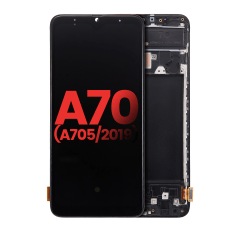 OLED-enhet med ram för Samsung Galaxy A70 (A705 / 2019) (6.33\") (Eftermarknad Plus) (Alla färger)