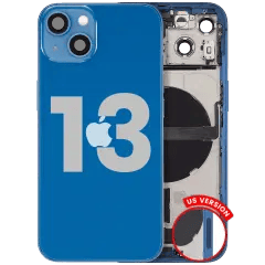 Baksida med laddningsport flex och smådelar för iPhone 13 (amerikansk version) (begagnad OEM-dragning: klass B) (blå) blå