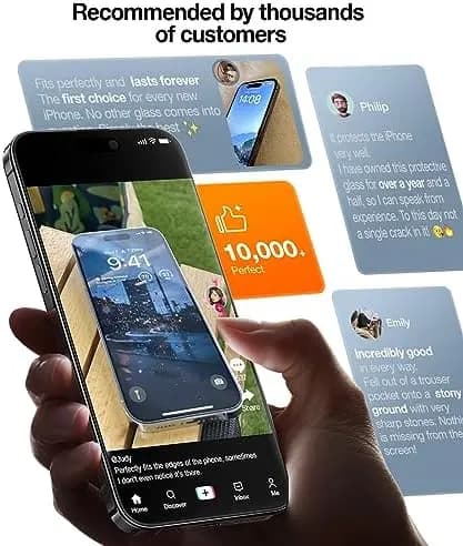 4-pack Skärmskydd för iPhone 15 Plus grå