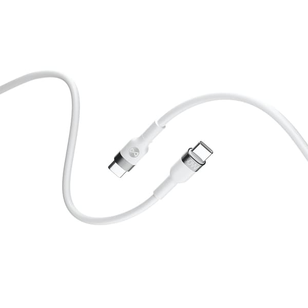 Forever Flexible kabel USB-C - USB-C 2,0 m 60W vit vit