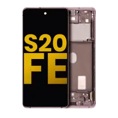 OLED-enhet med ram för Samsung Galaxy S20 FE 4G / 5G (renoverad) (Cloud Lavender)