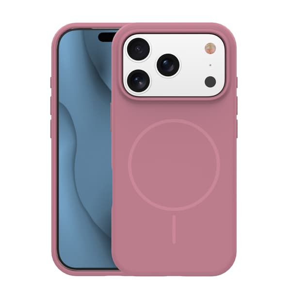 Silicone Thin Mag skal för iPhone 14 rose