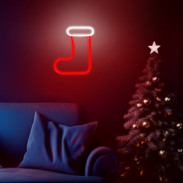 Neon LED JULSTRUMPA vit röd FLNE23 Forever Light