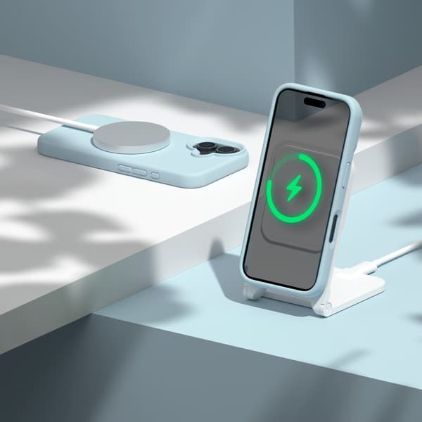 Etteri Silikon Mag skal för iPhone 17 ljusblå blå