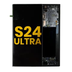 OLED-enhet med ram för Samsung Galaxy S24 Ultra (monterad) (Titanium Black)