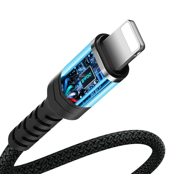 BWOO Adapter AUX 3 5mm - Lightning svart BZ48 svart