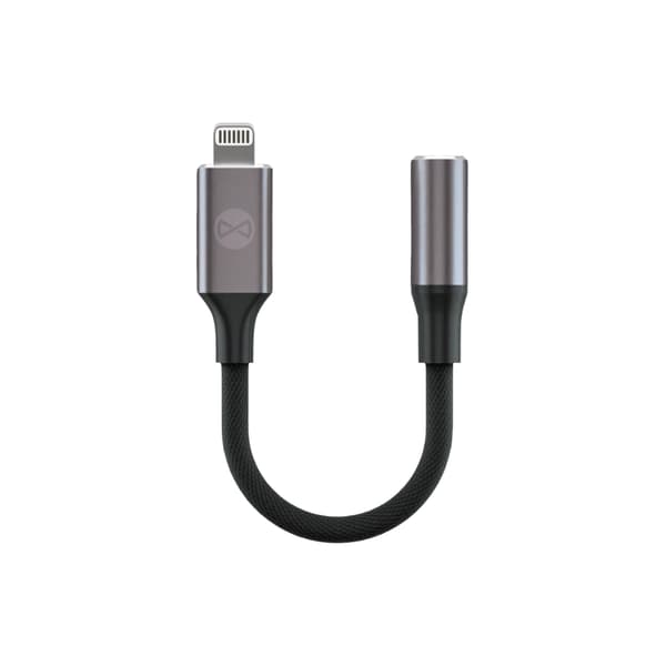 Forever adapter audio AJL-01 jack 3,5 mm - Lightning svart