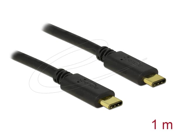 Delock USB Type-C kabel 1m svart