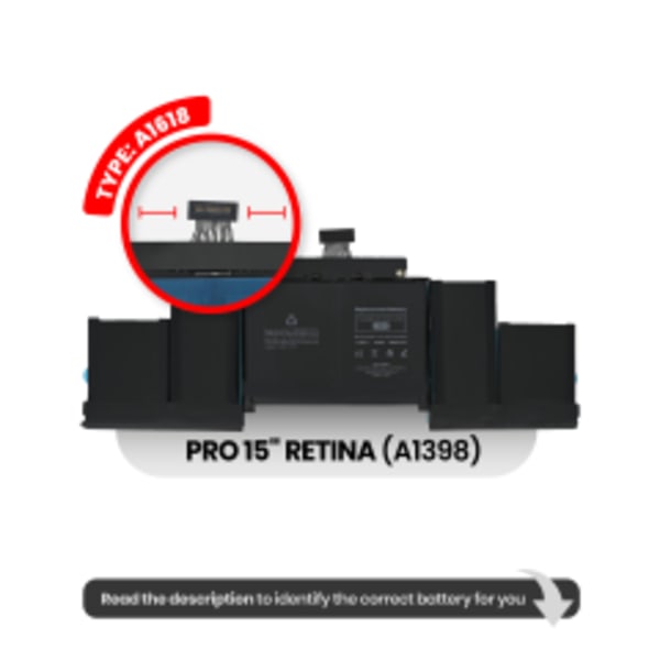 Batteri (A1618) för MacBook Pro 15" A1398 (2015)