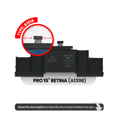 Battery (A1618) For MacBook Pro 15" A1398 (2015)