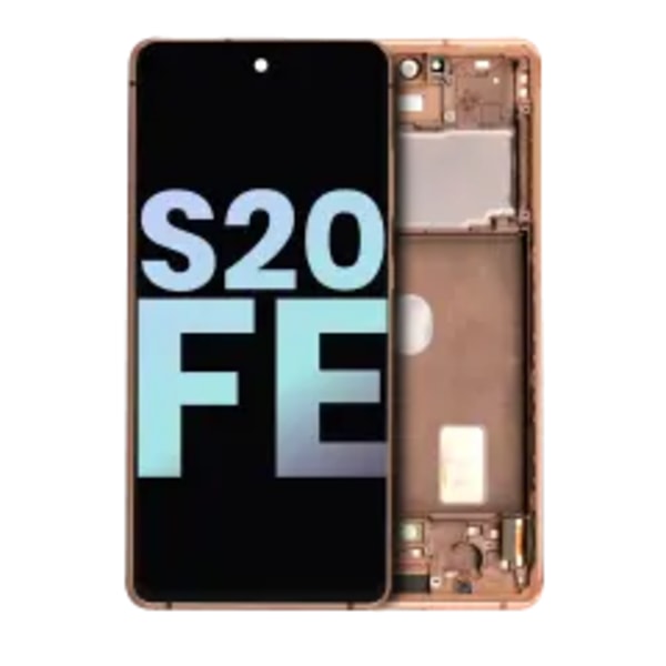OLED Assembly With Frame For Samsung Galaxy S20 FE 4G / 5G (Service Pack) (Cloud Orange)