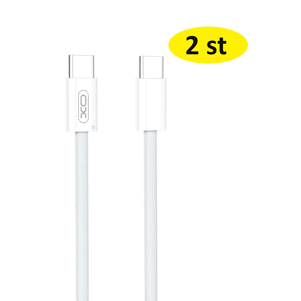 2 st 1m XO-kabel NB-Q260A PD USB-C - USB-C   vit 60W