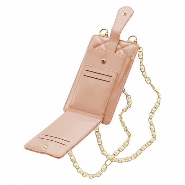 QUILTAD TELEFONVÄSKA 19*10,5*2CM ROSA
