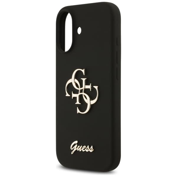 Guess Silicone Big 4G Script Case for iPhone 17 Black