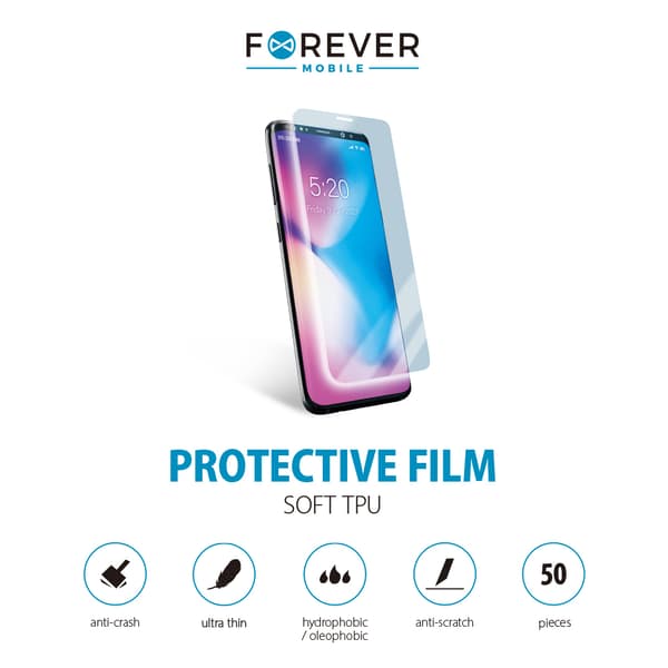 Forever set folie antikrasch för skärmaskin 50 st