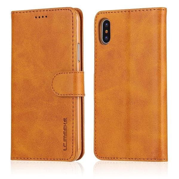 LC läderfodral för iPhone 15 – Svart svart