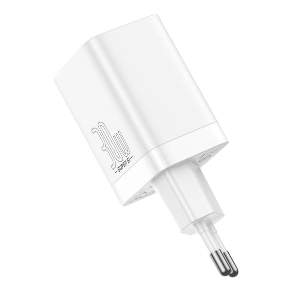 Baseus väggladdare Super Si PD 30W 1x USB-C 1x USB vit