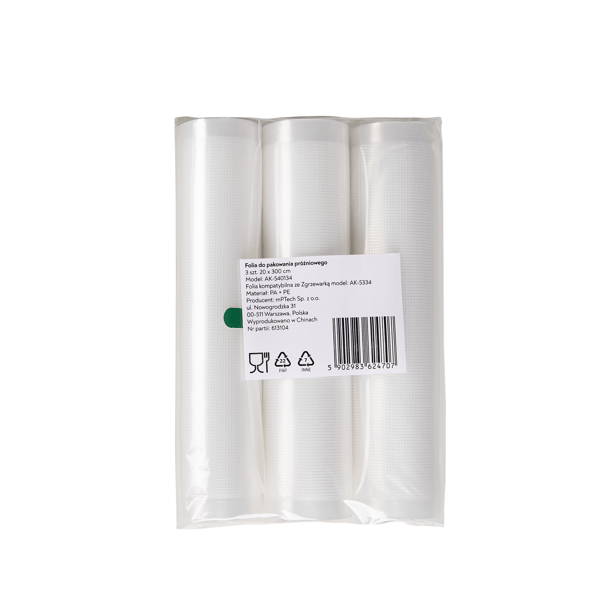 Huslog vakuumförpackningspåsar 3 st 20 x 300 cm AK-541234