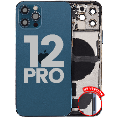 Baksida med laddningsport flex och smådelar för iPhone 12 Pro (amerikansk version) (begagnad OEM-del: klass C) (Stillahavsblå) blå