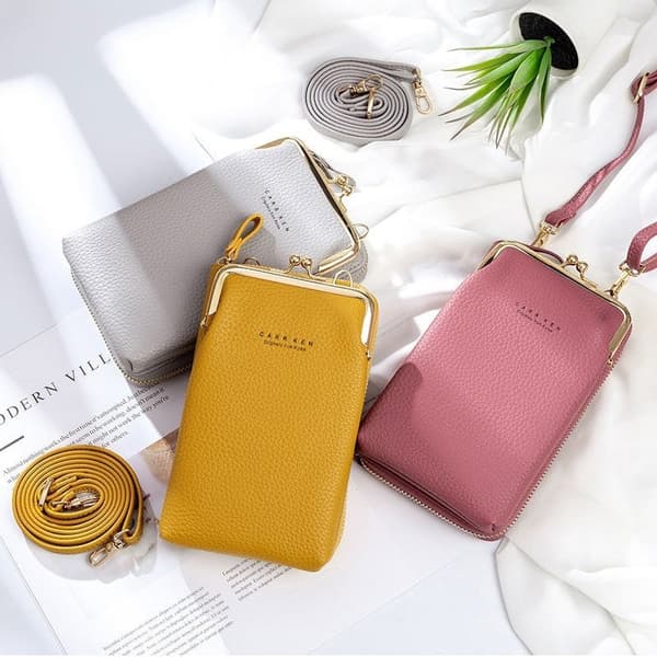 Mini Crossbody telefonväska för kvinnor svart