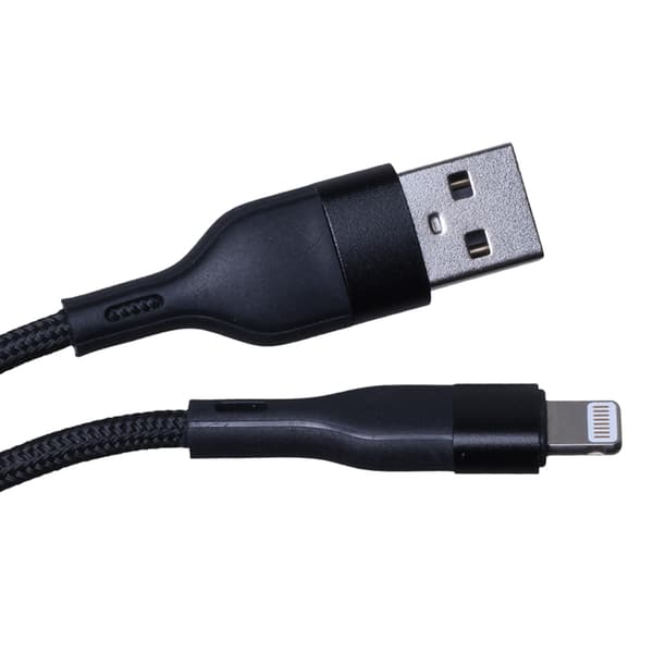 Maxlife MXUC-07 kabel USB - Lightning 1,0 m 2,4A svart nylon