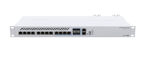 MikroTik Cloud Router Switch CRS312-4C 8XG-RM switch med 12 portar för 10 Gigabit