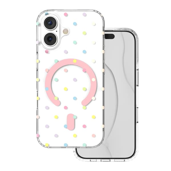 Bubble Dots Mag-fodral för iPhone 17 6,3'' vit