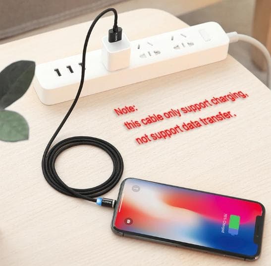 1m Magnetkabel för USB-C Snabb Laddning svart