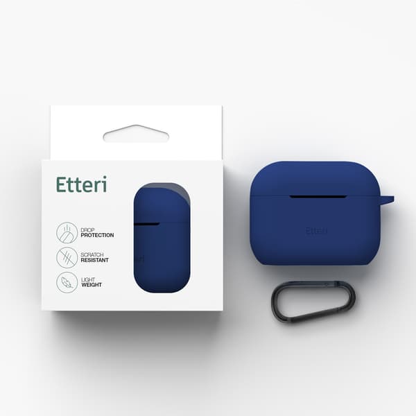 Etteri silikonfodral för AirPods Pro 3 mörkblå blå