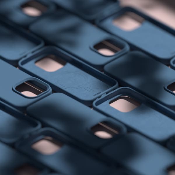 Etteri Silicone Mag skal för iPhone 15 Pro Max mörkblå blå