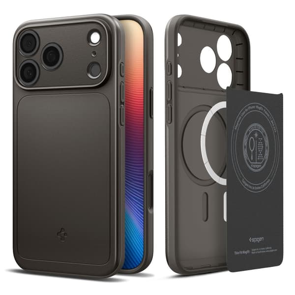 Spigen Thin Fit Mag Magsafe fodral för iPhone 17 Pro Gunmetal