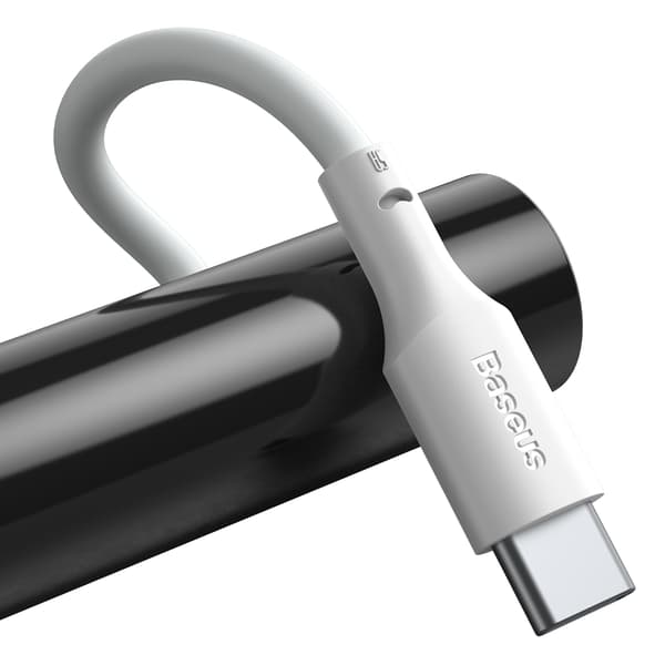 Baseus-kabel Simple Wisdom USB - USB-C 1,5 m 5A vit 2 st