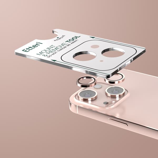 Etteri kameralinsskydd för iPhone 13 / 13 Mini rosa