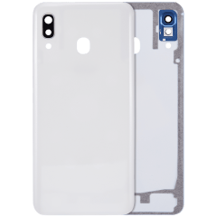 Baksidesglas med kameralins för Samsung Galaxy A30 (A305 / 2019) (Eftermarknad Plus) (Vit) vit