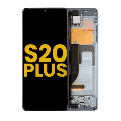 OLED-enhet med ram för Samsung Galaxy S20 Plus 5G (renoverad) (Cloud Blue) blå
