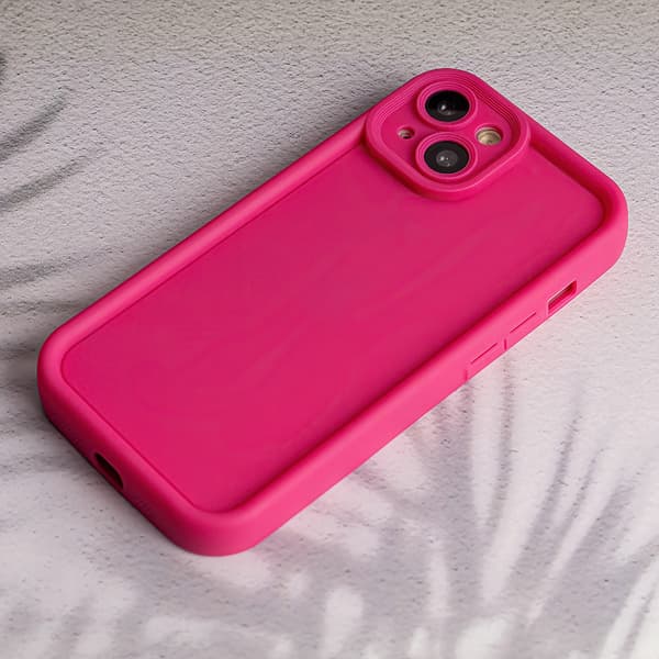 Rim TPU-skal för iPhone 14 6,1\" rosa