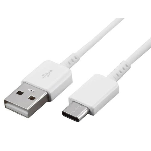 Två (2) st original  Samsung USB-C datladdningskablar "Vit"
"White"
