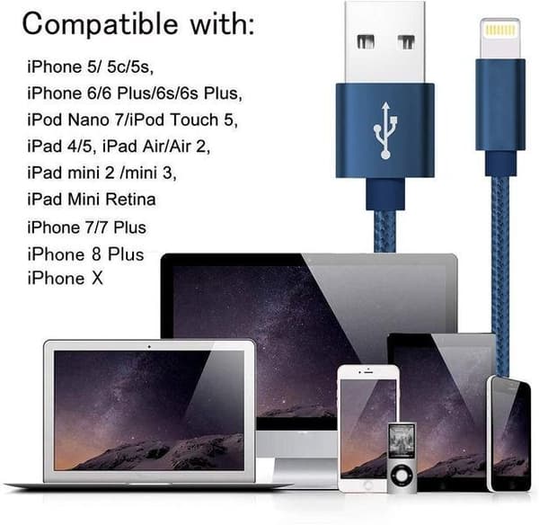 2 st 2 m färgade iphone kabel top kvalitet|röd