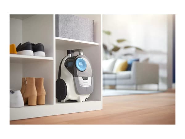 Philips 2000 Series XB2122 Dammsugare 1.3liter Arktisk vit/himmelblå vit