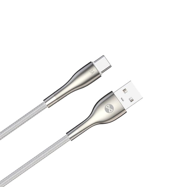 Forever Sleek kabel USB - USB-C 1,0 m 3A vit vit