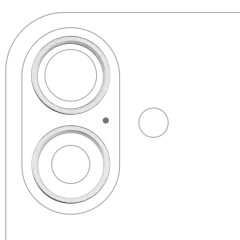 Bakre kameraram endast för iPhone 16 / 16 Plus (vit) (2-delat set) vit