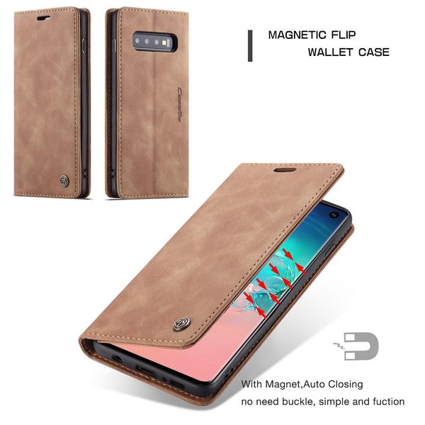 CaseMe 0013 Phone Case för Samsung S10 brun