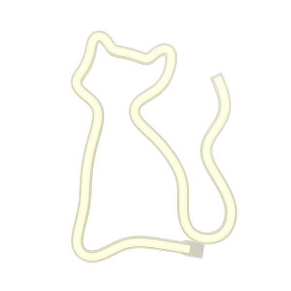 Neon LED-ljus KATT varmvit Fladdermus + USB FLNE03 Forever Light