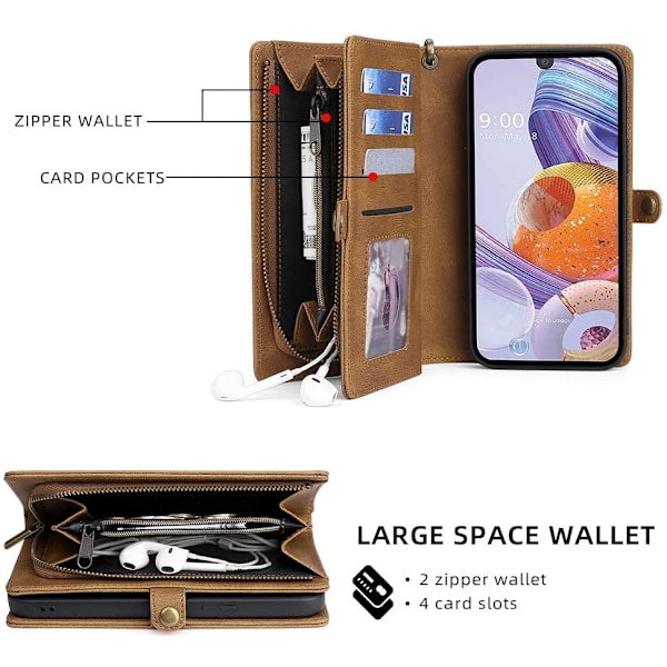 CaseMe 018 för Samsung Galaxy S21 Ultra Plånboksfodral|brun brun
