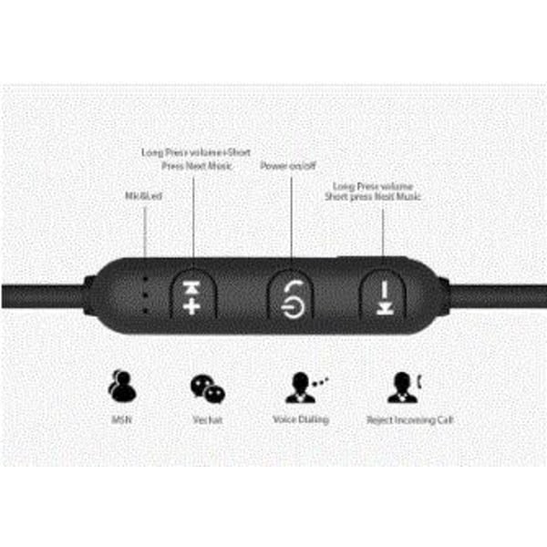 Nya Vattentäta Magnetiska trådlösa Bluetooth-hörlurar|svart svart